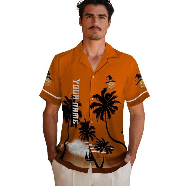 Halloween Beach Sunset Hawaiian Shirt High quality