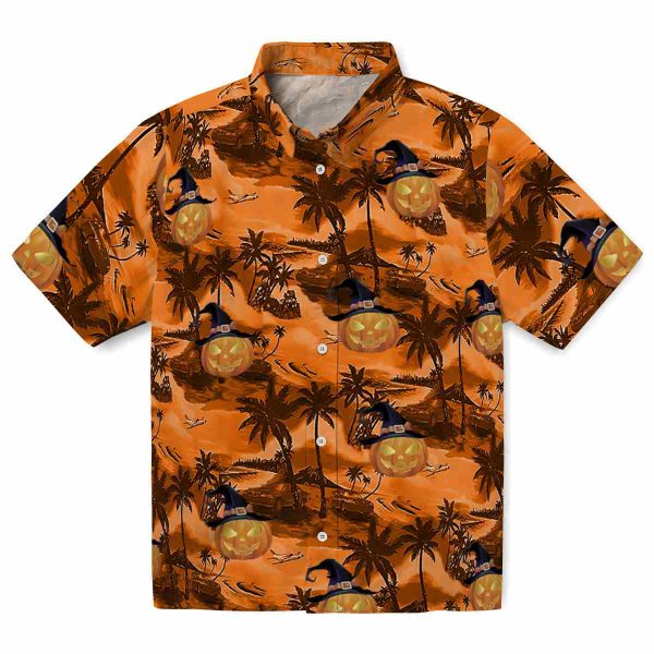 Halloween Coastal Palms Hawaiian Shirt Best selling