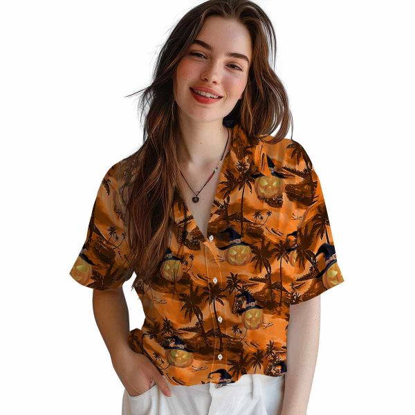 Halloween Coastal Palms Hawaiian Shirt Trendy