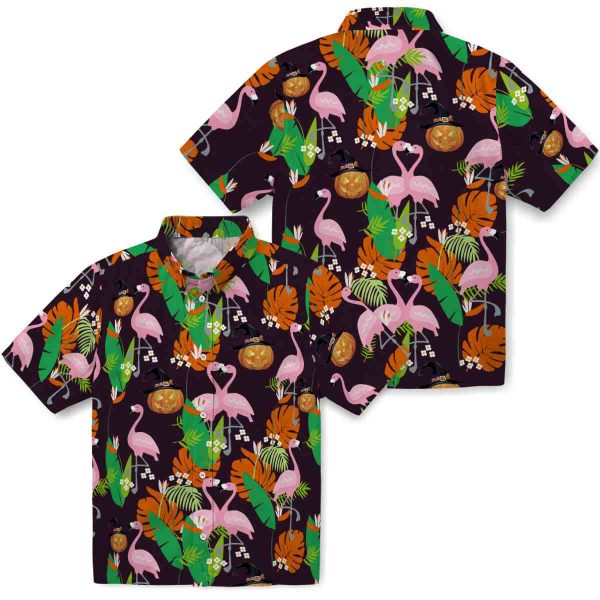 Halloween Flamingo Foliage Hawaiian Shirt Latest Model