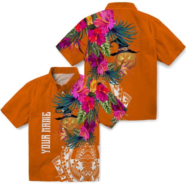 Halloween Floral Polynesian Hawaiian Shirt Latest Model