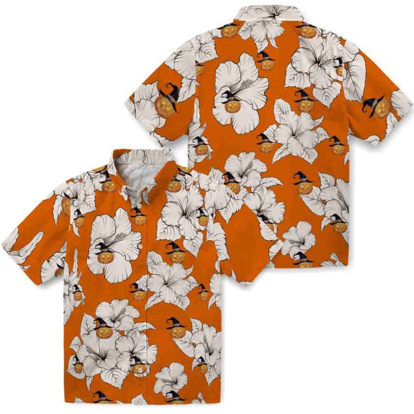 Halloween Hibiscus Blooms Hawaiian Shirt Latest Model