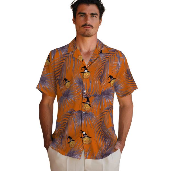 Halloween Leafy Palms Hawaiian Shirt High quality