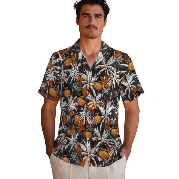 Halloween Palm Pattern Hawaiian Shirt High quality