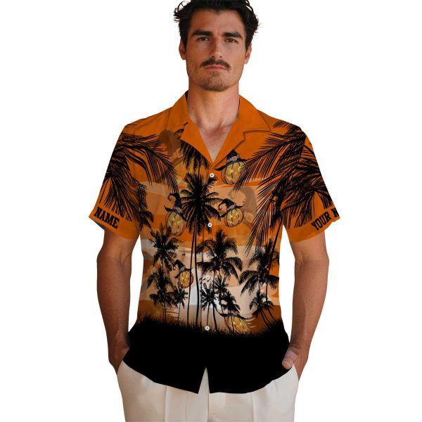 Halloween Sunset Scene Hawaiian Shirt High quality