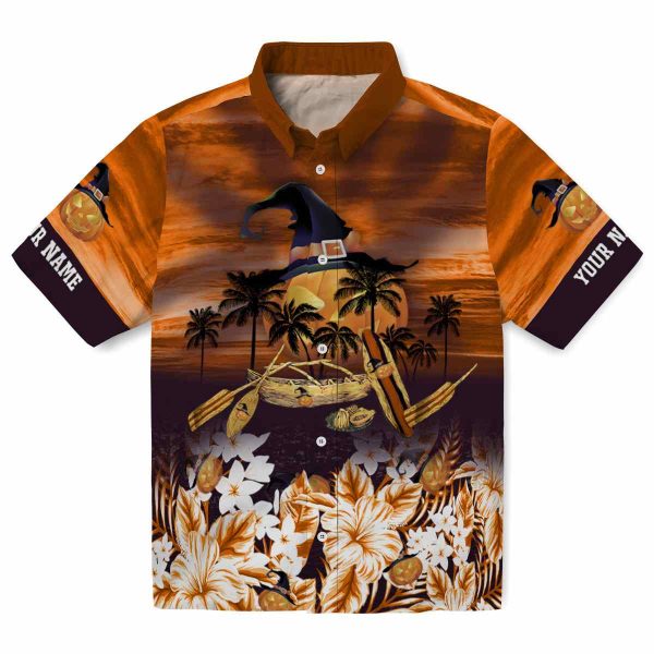 Halloween Tropical Canoe Hawaiian Shirt Best selling