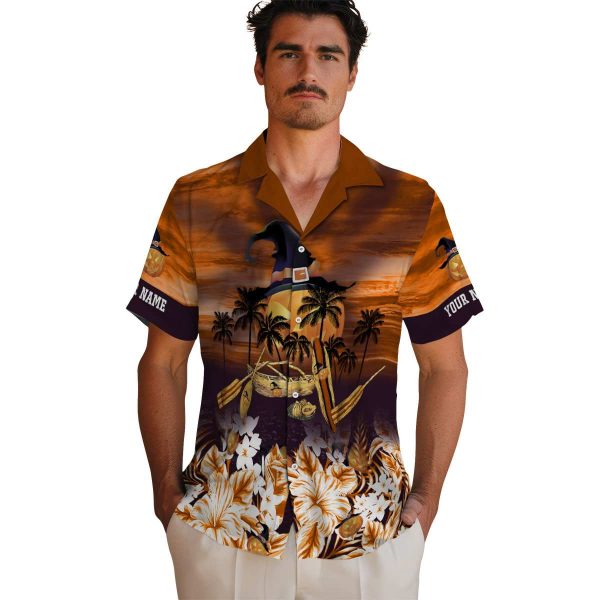 Halloween Tropical Canoe Hawaiian Shirt High quality