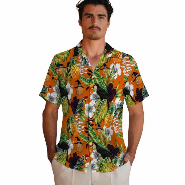 Halloween Tropical Toucan Hawaiian Shirt High quality