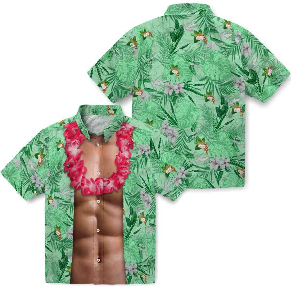 Hawaiian Flower Shirt Chest Illusion Hawaiian Shirt Latest Model