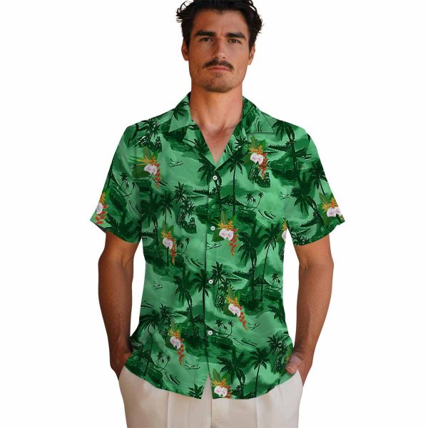 Hawaiian Flower Shirt Coastal Palms Hawaiian Shirt High quality