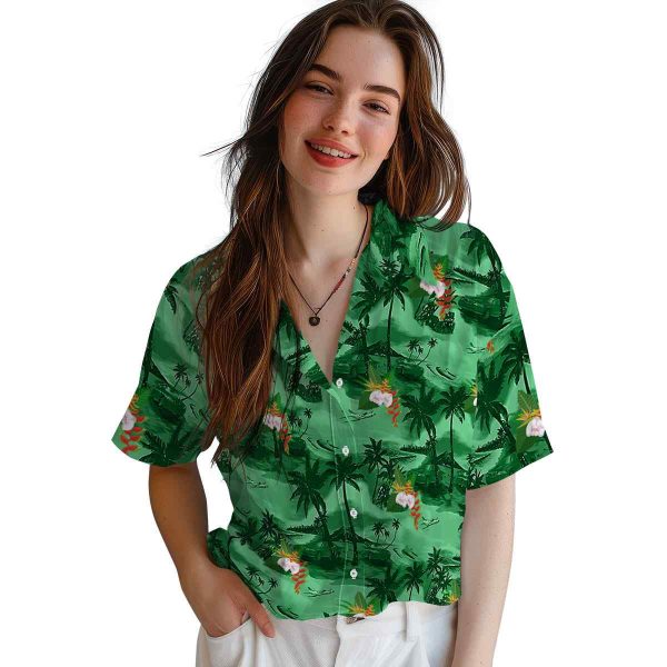 Hawaiian Flower Shirt Coastal Palms Hawaiian Shirt Trendy