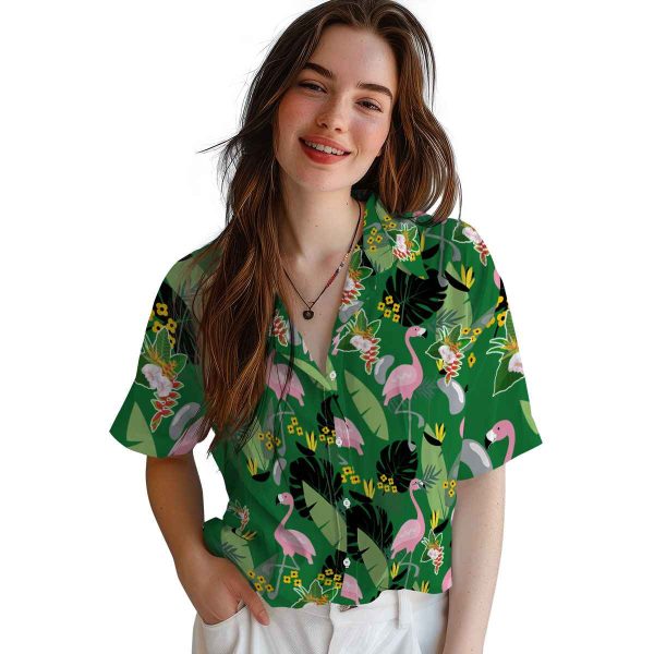 Hawaiian Flower Shirt Flamingo Leaves Hawaiian Shirt Trendy