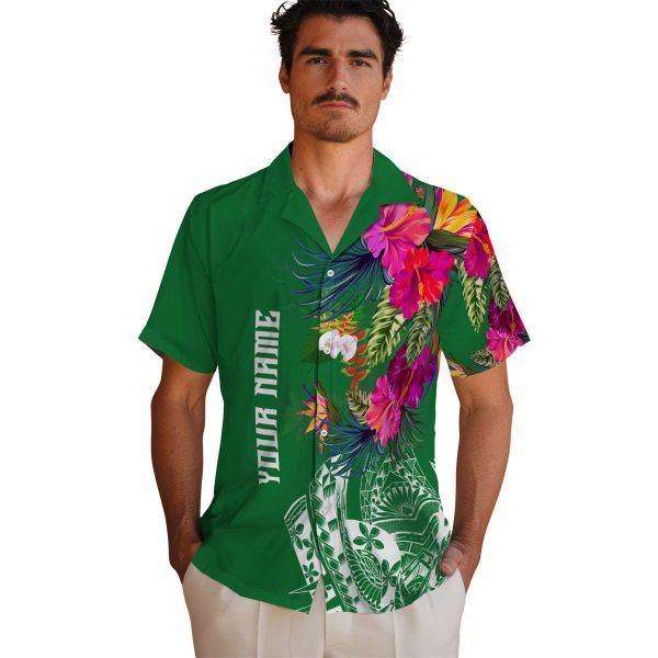 Hawaiian Flower Shirt Floral Polynesian Hawaiian Shirt High quality