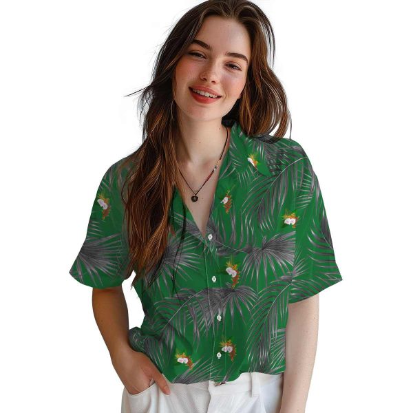 Hawaiian Flower Shirt Leafy Palms Hawaiian Shirt Trendy