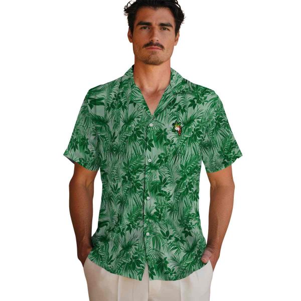 Hawaiian Flower Shirt Leafy Pattern Hawaiian Shirt High quality