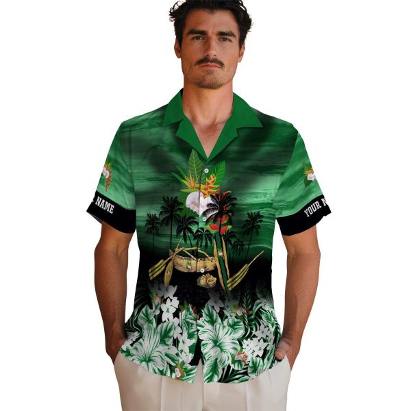 Hawaiian Flower Shirt Tropical Canoe Hawaiian Shirt High quality