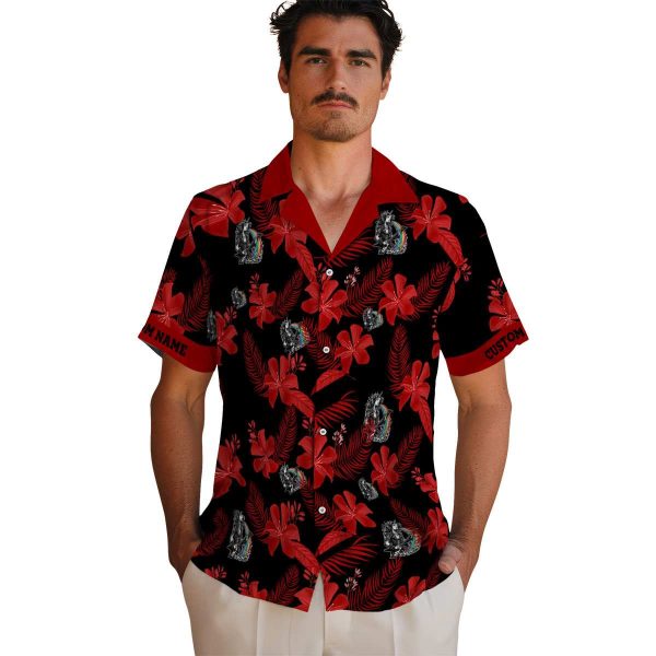 Heavy Metal Botanical Print Hawaiian Shirt High quality