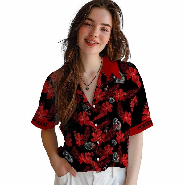 Heavy Metal Botanical Print Hawaiian Shirt Trendy