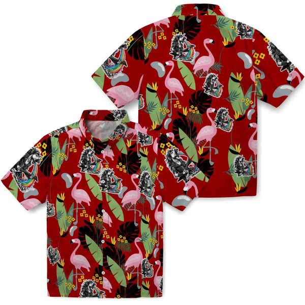 Heavy Metal Flamingo Leaves Hawaiian Shirt Latest Model