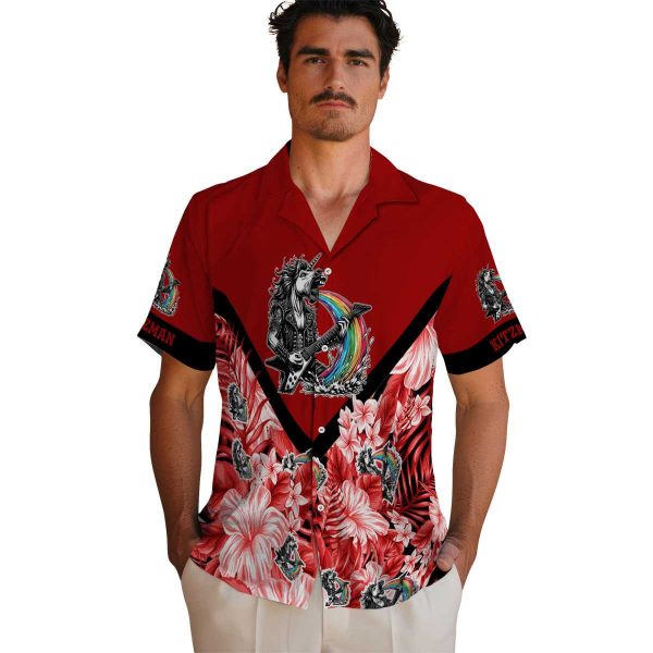 Heavy Metal Floral Chevron Hawaiian Shirt High quality