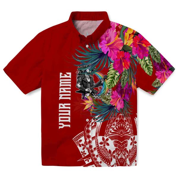 Heavy Metal Floral Polynesian Hawaiian Shirt Best selling