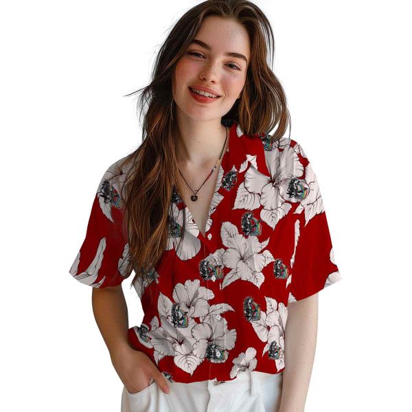 Heavy Metal Hibiscus Blooms Hawaiian Shirt Trendy