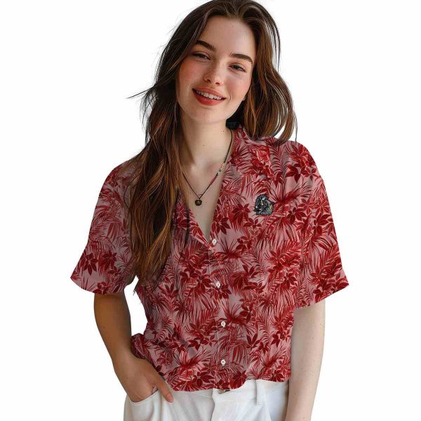 Heavy Metal Leafy Pattern Hawaiian Shirt Trendy