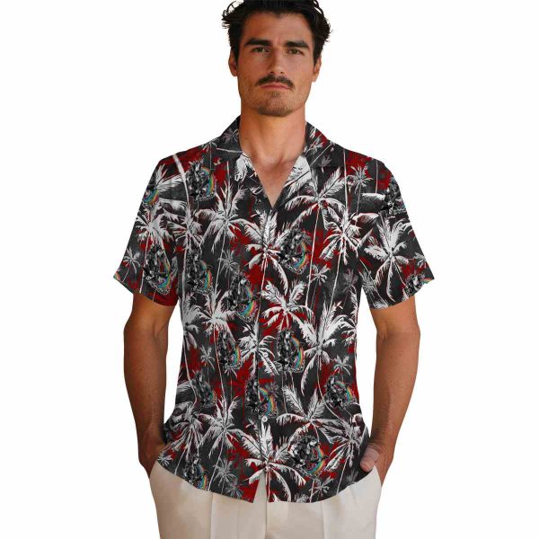 Heavy Metal Palm Pattern Hawaiian Shirt High quality