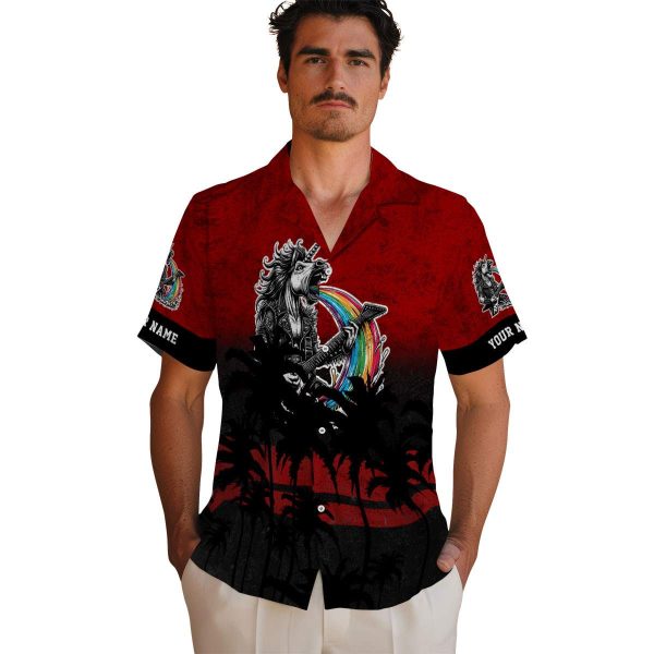 Heavy Metal Sunset Pattern Hawaiian Shirt High quality