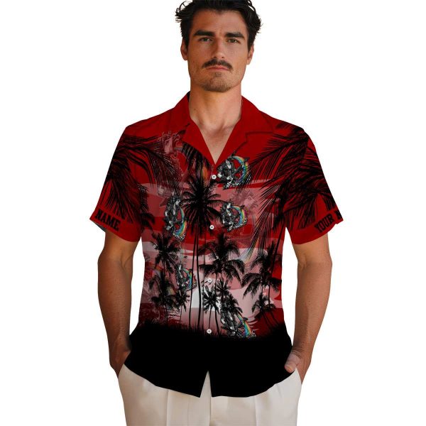 Heavy Metal Sunset Scene Hawaiian Shirt High quality