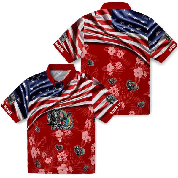 Heavy Metal US Flag Hibiscus Hawaiian Shirt Latest Model