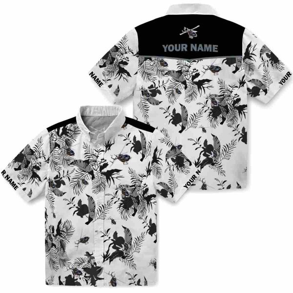 Helicopter Botanical Theme Hawaiian Shirt Latest Model