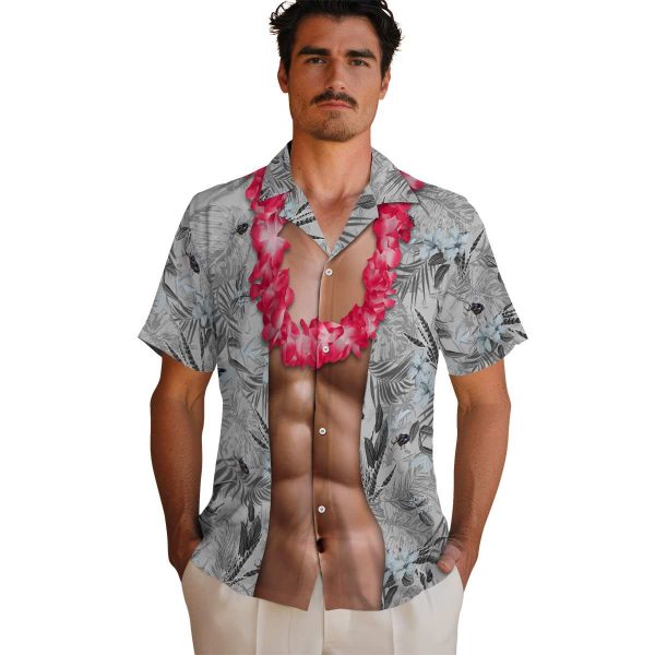 Helicopter Chest Illusion Hawaiian Shirt High quality