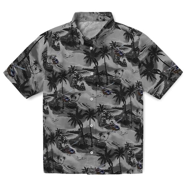 Helicopter Coastal Palms Hawaiian Shirt Best selling