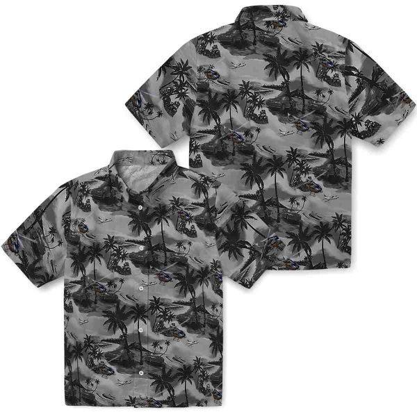 Helicopter Coastal Palms Hawaiian Shirt Latest Model