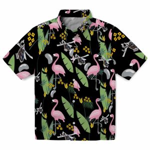 Helicopter Flamingo Leaves Hawaiian Shirt Best selling
