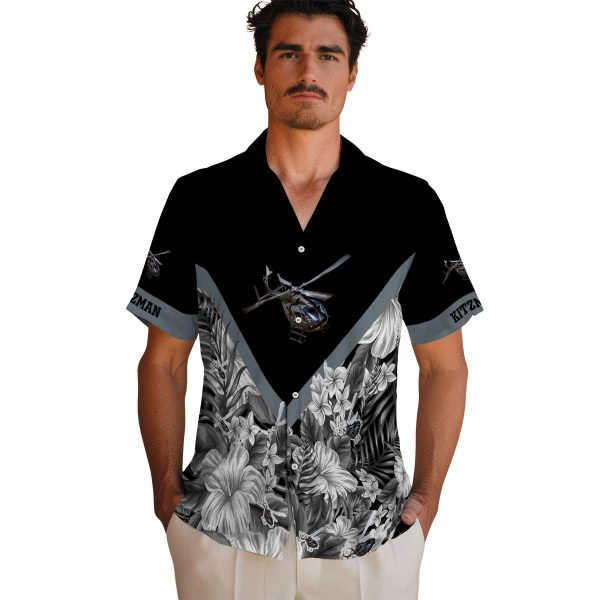 Helicopter Floral Chevron Hawaiian Shirt High quality