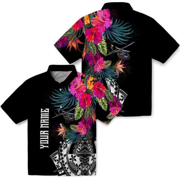 Helicopter Floral Polynesian Hawaiian Shirt Latest Model