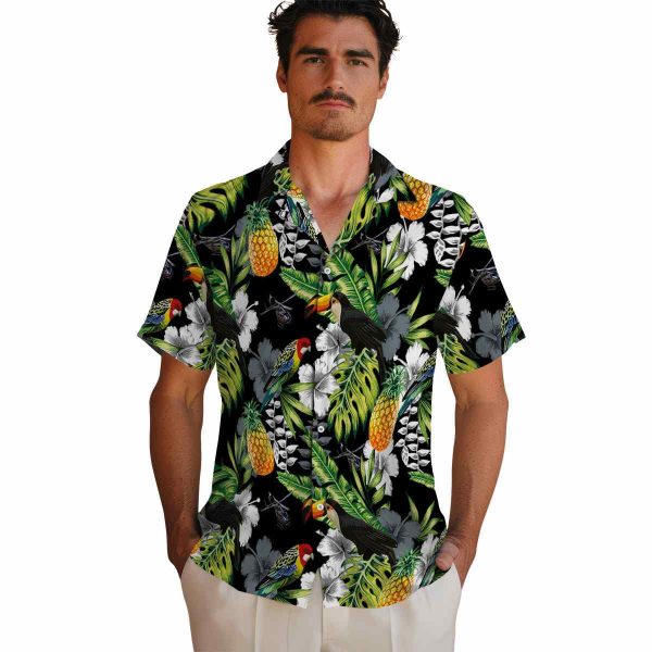 Helicopter Tropical Toucan Hawaiian Shirt High quality