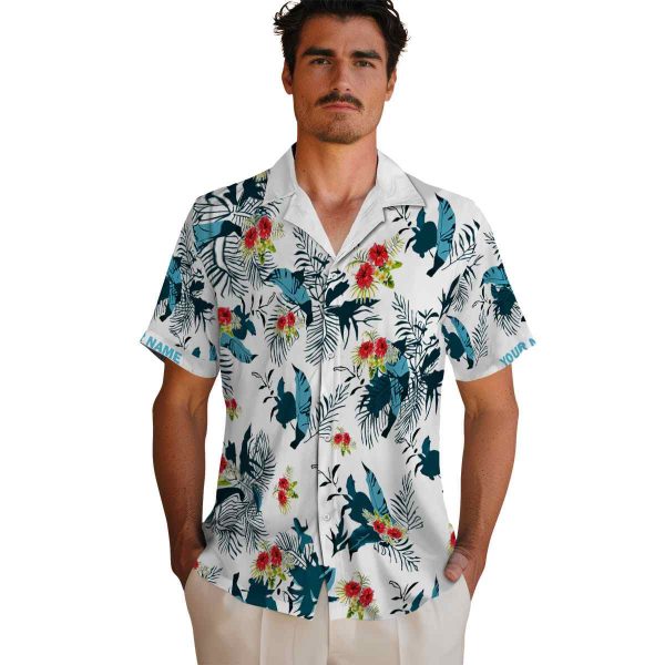 Hibiscus Botanical Theme Hawaiian Shirt High quality