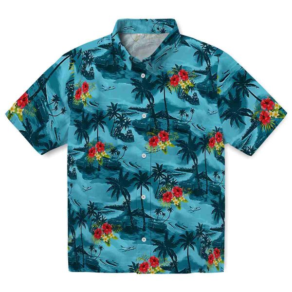 Hibiscus Coastal Palms Hawaiian Shirt Best selling