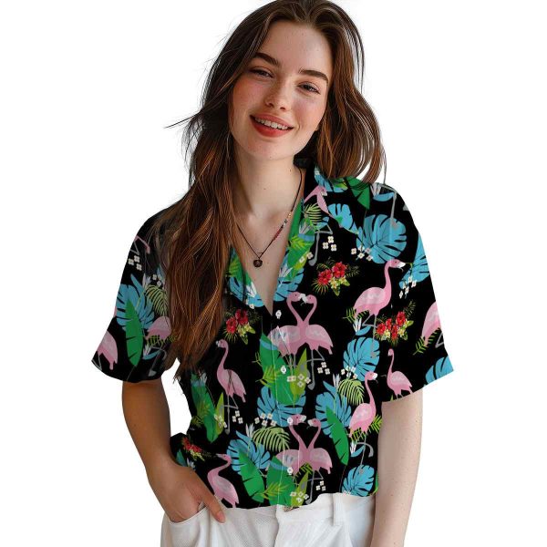 Hibiscus Flamingo Foliage Hawaiian Shirt Trendy