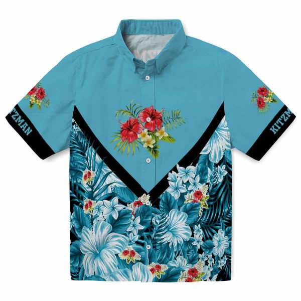 Hibiscus Floral Chevron Hawaiian Shirt Best selling