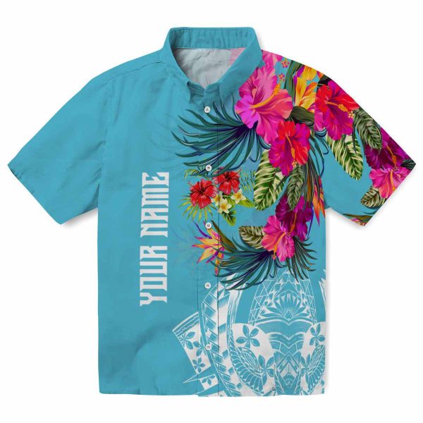 Hibiscus Floral Polynesian Hawaiian Shirt Best selling