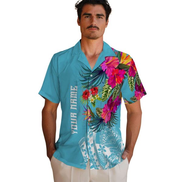 Hibiscus Floral Polynesian Hawaiian Shirt High quality