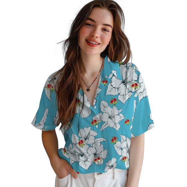 Hibiscus Hibiscus Blooms Hawaiian Shirt Trendy