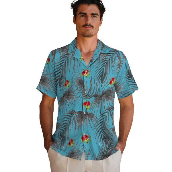 Hibiscus Leafy Palms Hawaiian Shirt High quality