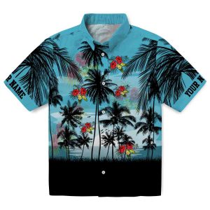 Hibiscus Sunset Scene Hawaiian Shirt Best selling