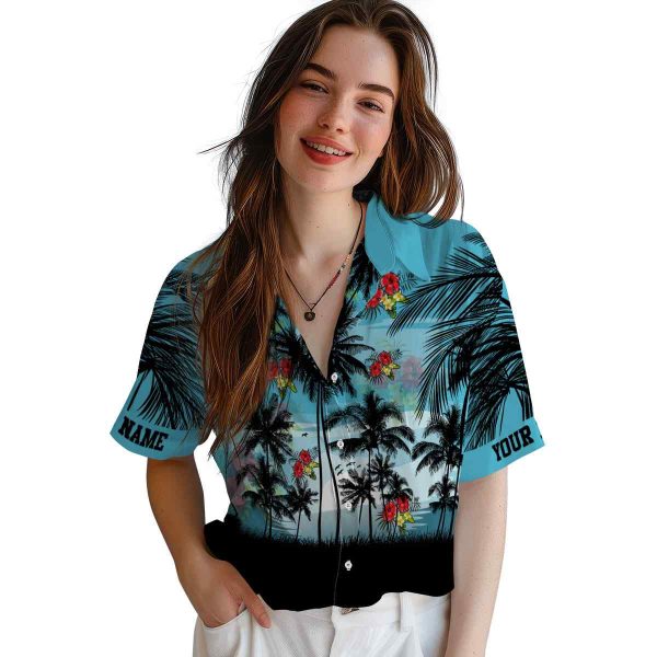 Hibiscus Sunset Scene Hawaiian Shirt Trendy