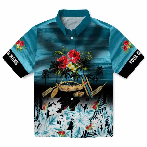 Hibiscus Tropical Canoe Hawaiian Shirt Best selling